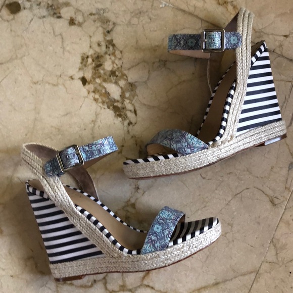 Nicole Miller Shoes - Artelier Nicole Miller espadrille wedge striped